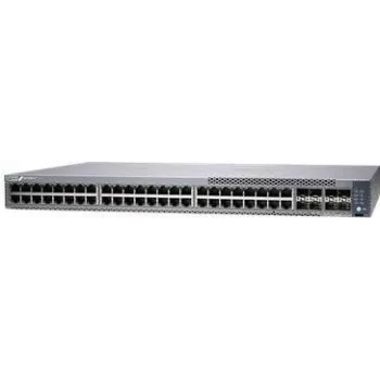 Juniper EX4100-F 48 puertos 10/100/1000BaseT PoE+, 4 puertos uplink 10G SFP+, 4 puertos stacking 10G SFP+ (ópticas no incluidas) con SW estándar, conforme TAA (EX4100-F-48P)