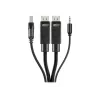 Cable combo KVM seguro Belkin - cable de teclado / vídeo / ratón / audio - USB, conector mini, DisplayPort (M) a conector jack mini estéreo, USB Type-