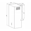 AKPO WK-4 Cubera WL campana extractora de pared T520 M3, filtro de aluminio, negro mate