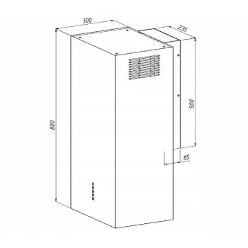 Campana de pared AKPO WK-4 CUBERA WL negro mate T520 M3, 400 mm, 450 m³/h, filtro de aluminio