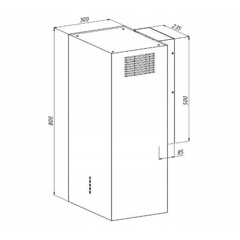 AKPO WK-4 Cubera WL campana extractora de pared T520 M3, filtro de aluminio, negro mate