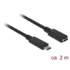Cable USB DeLOCK SuperSpeed USB 3.2 Gen 1 2 m USB-C negro