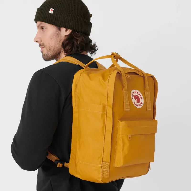 Mochila Fjällräven Kanken Laptop 13 pulgadas — mochila informal, Amarillo, 250×160×350 mm, poliamida/PP/vinilo