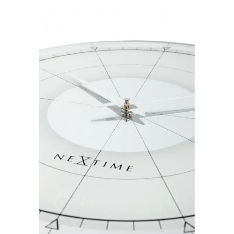 Reloj NeXtime 8125 Fancy Round, Ø43 cm, pared, blanco/plata