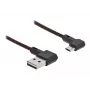Cable USB DeLOCK EASY-USB 2.0 conector macho Type-A a conector macho Micro-B en ángulo 0,2 m negro