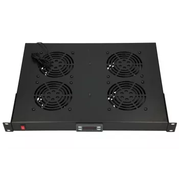 Panel de ventiladores Extralink 19 pulgadas 4 ventiladores con termostato
