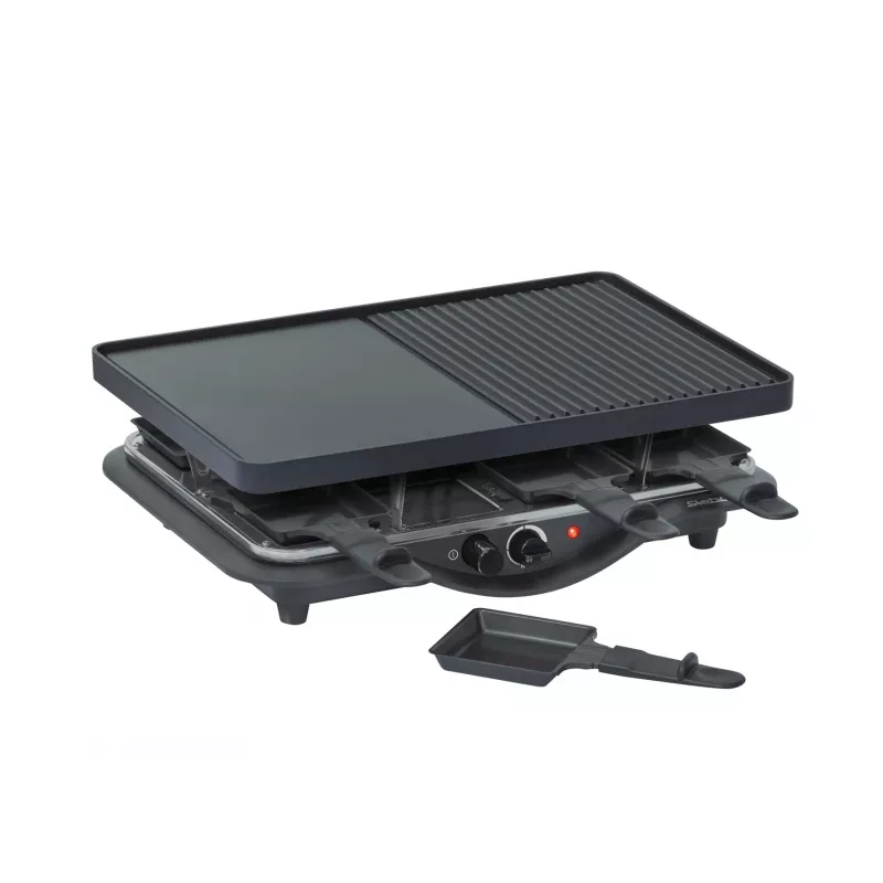 Steba RC 28 grill de raclette de hierro fundido, 1400 W, 8 sartenes, negro