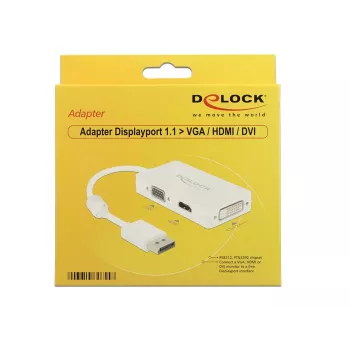 Cable DeLOCK 0,16 m DisplayPort VGA HDMI DVI-D