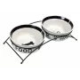 TRIXIE 24641 Eat on Feet set de cuencos de cerámica con soporte, 0,6 l