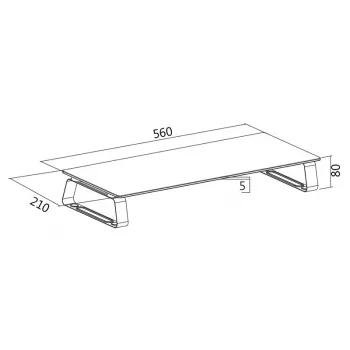 Elevador de monitor de cristal para escritorio, máx. 20 kg