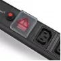 Qoltec 53998 regleta de enchufes para RACK 19 | 1U | 10A | PDU | 8xIEC C13 | 2m