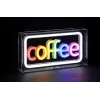 Letrero luminoso LED de neón ActiveJet AJE-NEON COFFEE, multicolor, USB 5V, montaje en superficie, marco de plástico AS
