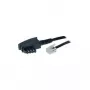 Cable de teléfono plano ShiverPeaks S-Impuls 70105 15 m TAE-F a RJ-10 negro conector a conector