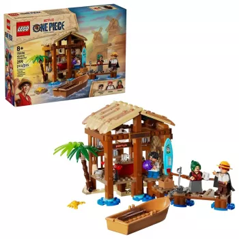Set de construcción LEGO One Piece 75636 Cabaña del pueblo del molino, 299 piezas, 3 minifiguras, 8+ años