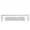 Cama Meble TORO 200 mueble de TV, gris/blanco brillo