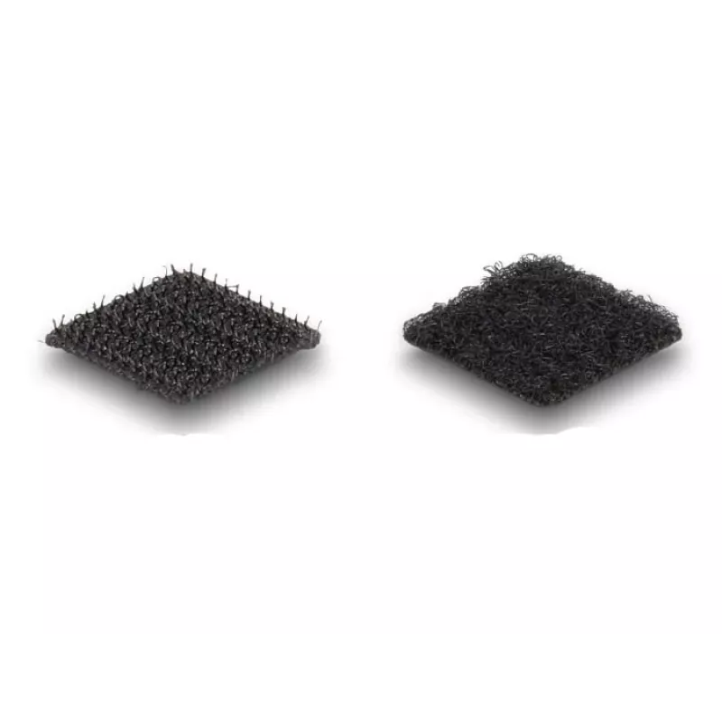 Puntos de velcro DeLOCK cuadrados autoadhesivos, 64 uds., negro