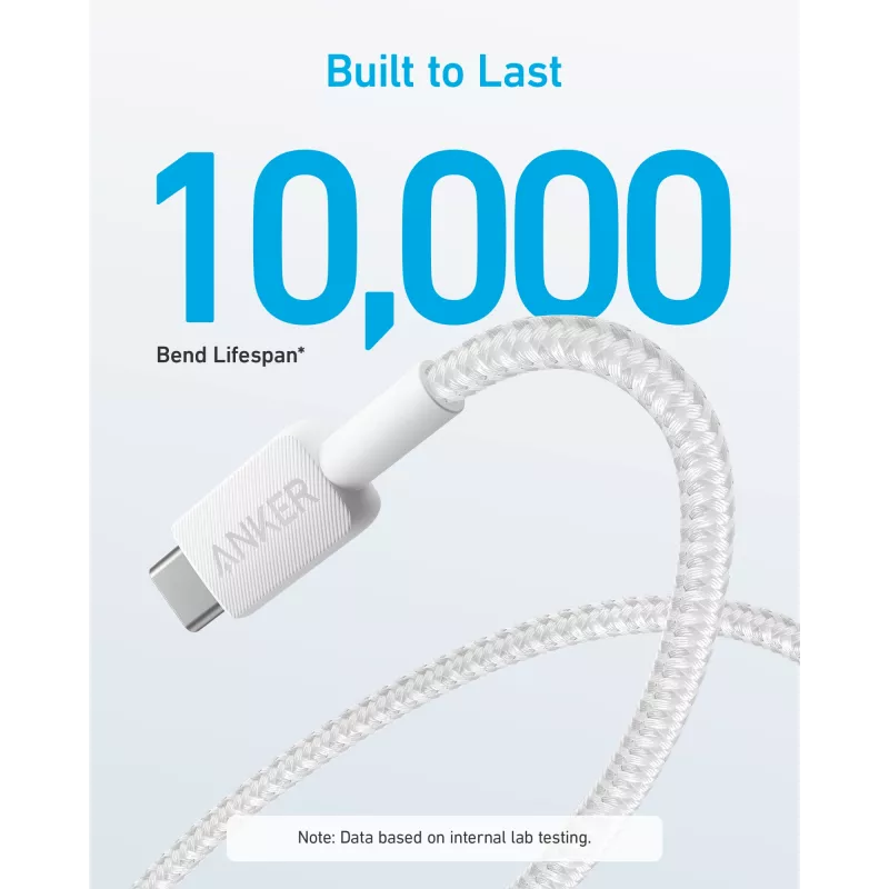 Cable USB Anker 322 1,8 m USB A USB C Blanco