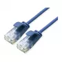 ROLINE GREEN Cable de conexión UTP Cat.6A (Clase EA), LSOH, delgado, Azul, 0,15 m
