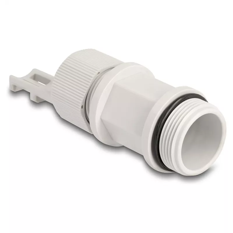 Prensaestopas M28 DELOCK, plástico, gris, con sujeción para brida, 1 ud.
