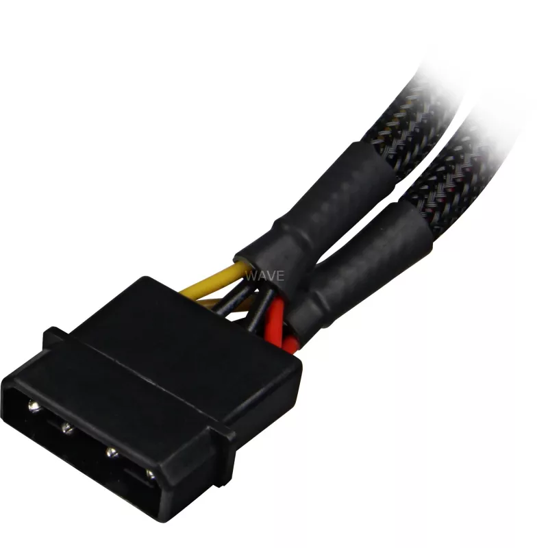 Adaptador de alimentación en Y SATA Sharkoon 4P Molex 0,15 m negro – Digital/Datos – Alimentación