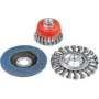 Set de cepillos de alambre para amoladora angular KWB 597510, 3 uds.