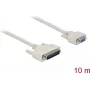Cable serie DELOCK 86877 — D-Sub 25 polos a D-Sub 9 polos, 10 m, beige