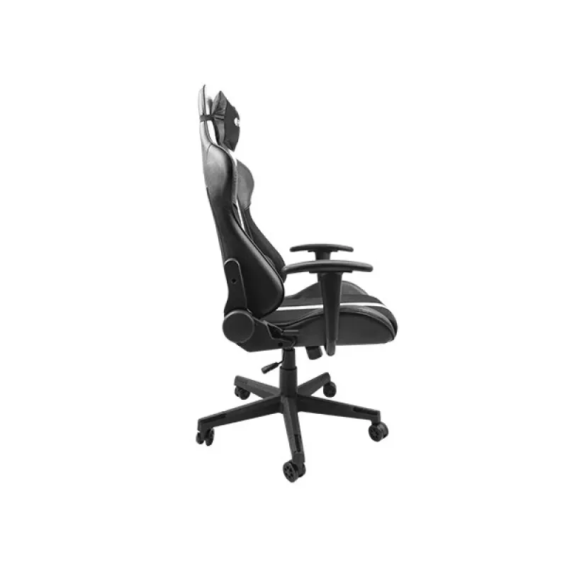 Silla gaming FURY Avenger XL Universal con asiento acolchado negro y blanco