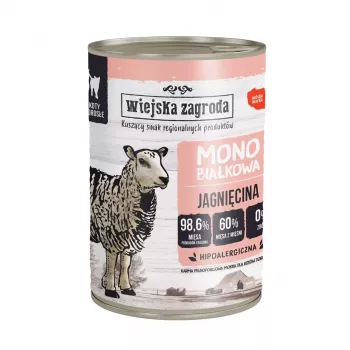WIEJSKA ZAGRODA monoproteico cordero - alimento húmedo para gatos - 400 g