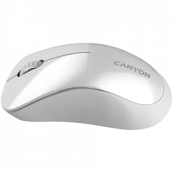 CANYON MW-11, ratón inalámbrico 2,4 GHz, con 3 botones, DPI 1200, pila: AAA*2 uds., blanco perla gris 67*109*38 mm 0,063 kg
