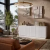 Cama Meble LIVERTI cómoda, 200x42x78 cm, blanca