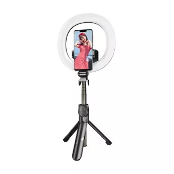 Trípode palo selfie Puluz TBD0595696701A con anillo de luz LED integrado
