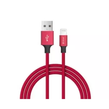Cable USB-C a Lightning Devia Pheez Serie 1 m — rojo, compatible con 1A/USB Power Delivery