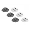 DeLOCK con 3 pasacables - set de sujetacables - montaje en mesa, montaje en superficie, apto para montaje en pared - gris, blanco (18297)