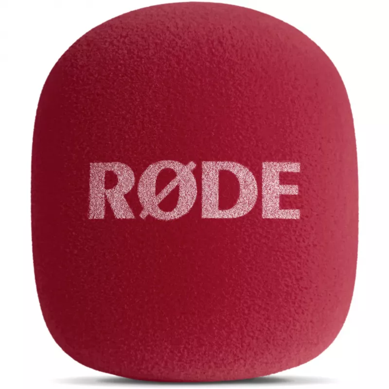 Micrófono de entrevistas portátil Rode Interview GO – Rojo (compacto, de mano, plug-and-play)