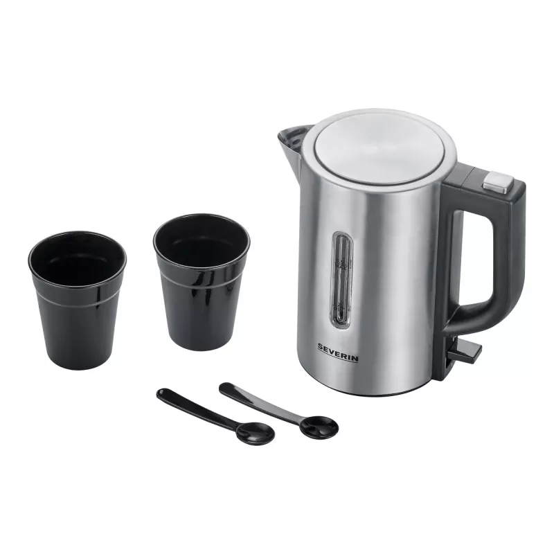 Severin WK3647 Hervidor de agua Acero inoxidable-negro cepillado (WK3647)