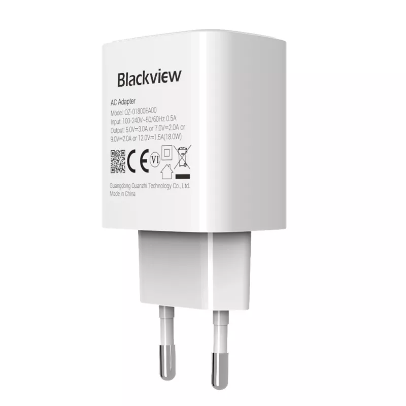 Cargador BLACKVIEW CHAR-18W 18 W de potencia — cargador de pared USB compacto para dispositivos móviles