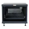 Estante organizador de cables TECHLY 367652 con fijación adhesiva 3M, acero, 550×550×410 mm, negro