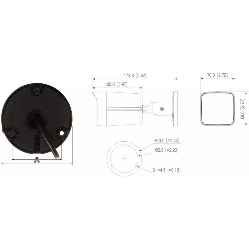 Cámara IP IPC-HFW1639TC-a-IL-0280B-S6- ierna Smart Dual Light 6 Mpx Dahua