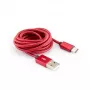 Sbox USB->Type-C M/M 1,5m CTYPE-1.5R rojo fresa