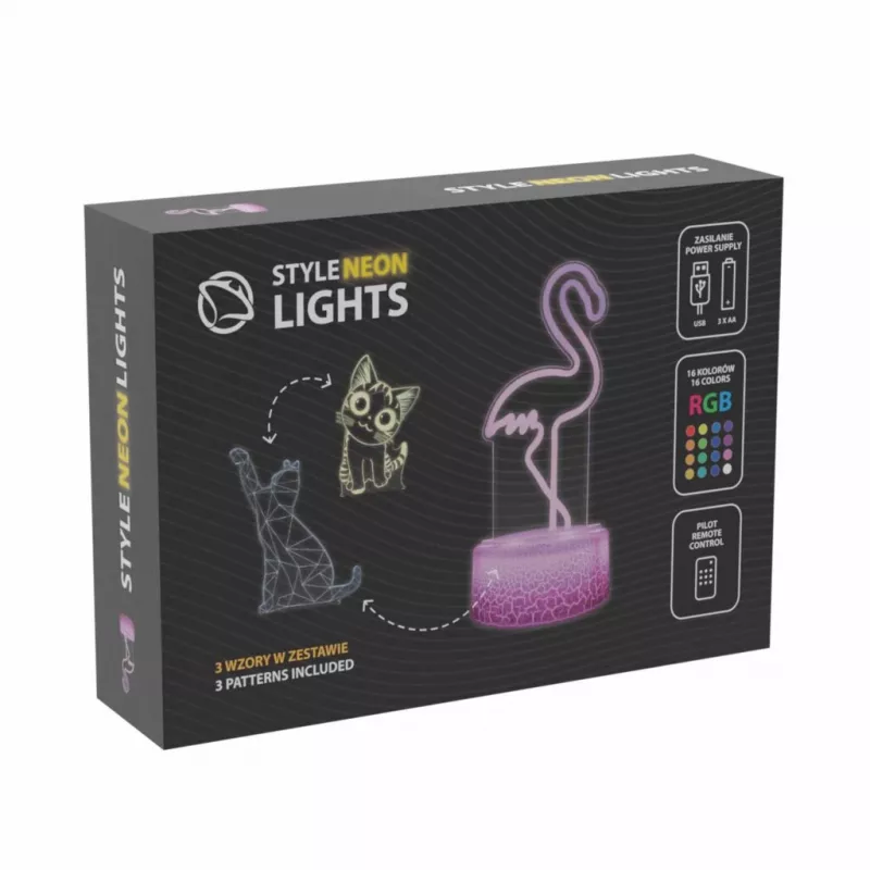Lámpara LED de mesa/decorativa MANTA SNL119RGB luz RGB 3D animal para decoración de interiores