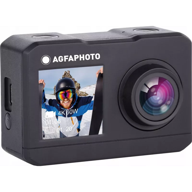 Action cam AgfaPhoto Action cámara deportiva 16 MP 2K Ultra HD CMOS Wi-Fi 58 g (AC7000BK)