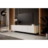 Mueble RTV FARO 200x42x52 blanco mate + roble craft