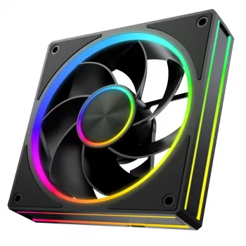 Ventilador de caja MODECOM VOLCANO LOOP 120 ARGB Reverse Fan negro 120 mm PWM 400–1400 RPM conector ARGB