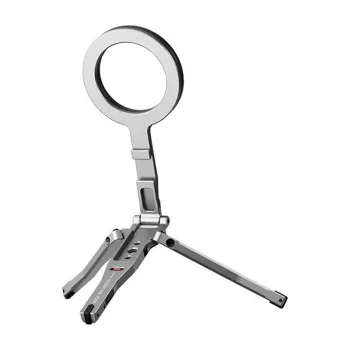 Soporte para teléfono con trípode Puluz PU3222H — gris, soporte portátil para smartphone con patas ajustables