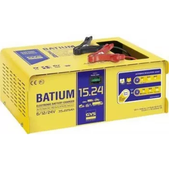 Cargador de batería GYS BATIUM 15.24 para baterías de 6V, 12V y 24V – 22 A máx.