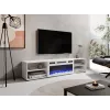 Mueble TV POLO 180x33x39 blanco + chimenea blanca