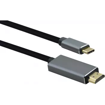 Cable de conexión Helos USB 3.1 Type-C a HDMI 1,8 m – Negro