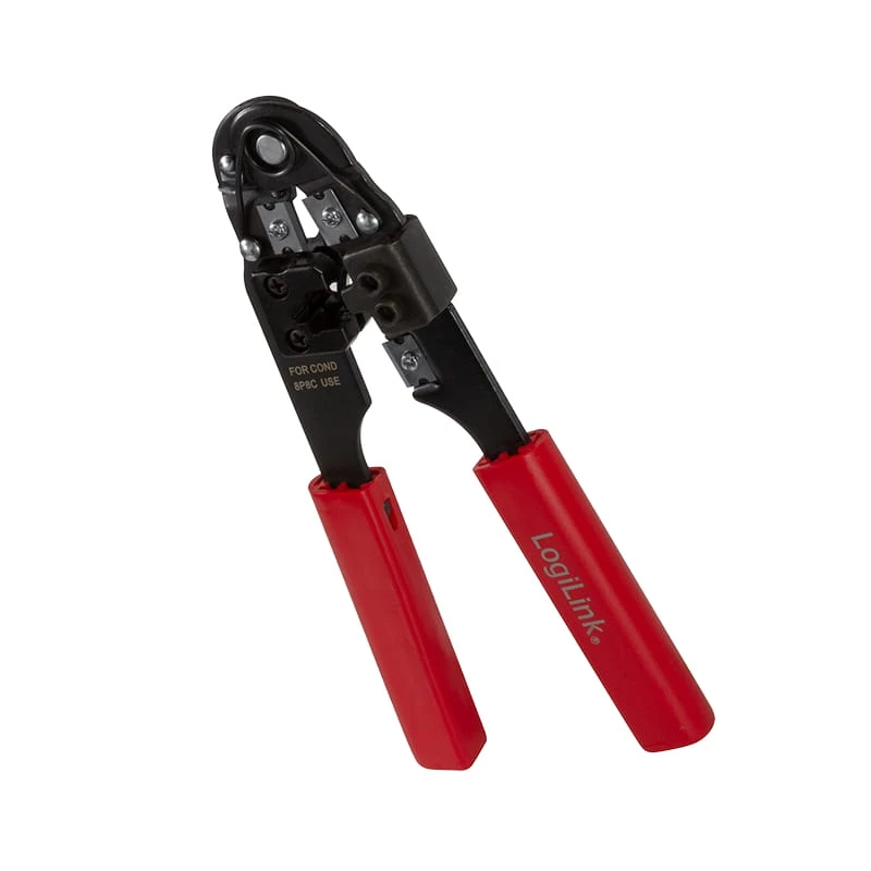 LogiLink WZ0004 Herramienta de crimpado de cables Alicate de crimpado negro. rojo
