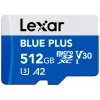 Tarjeta de memoria MicroSDXC Lexar BLUE PLUS 512 GB, UHS‑I, lectura 170 MB/s, U3/V30