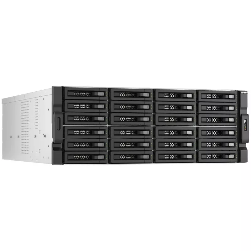 QNAP - TL-R2400PES-RP - Array de discos - 24 bahías (SATA-600 / SAS-3) SAS 12Gb/s (externo) Montaje en rack 3U